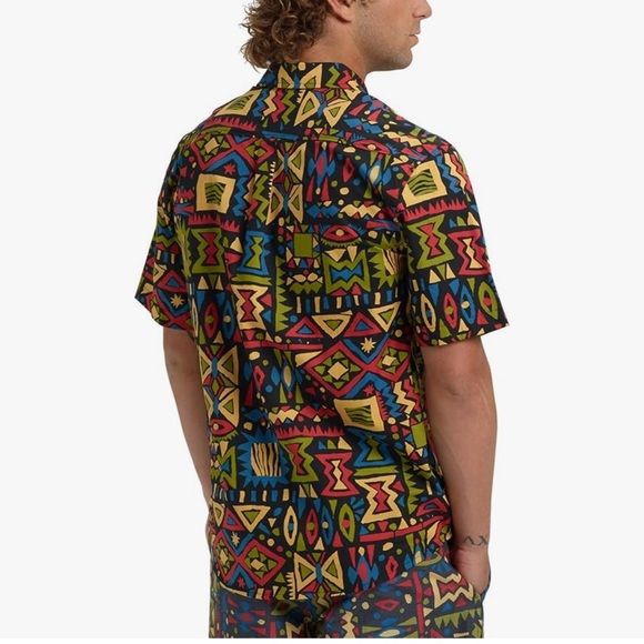 Burton Men's Shabooya Camp Short Sleeve Shirt Size M - Picture 2 of 5